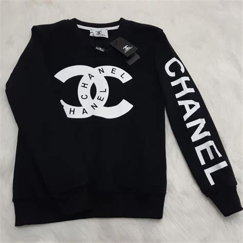 chanel knit shirt|authentic Chanel logo sweater.